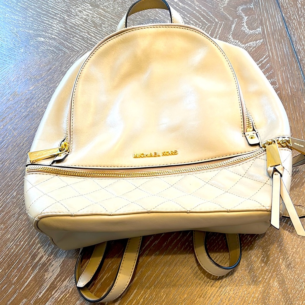 Michael Kors Leather Quilted Backpack